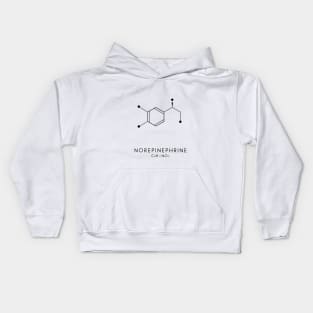 Norepinephrine Molecular Structure - White Kids Hoodie